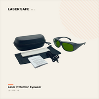LS-RTD-5S — UV, Red & Diode Laser Safety Glasses, Full Red Protection (200–460nm, 630–665nm & 800–1090nm) 5