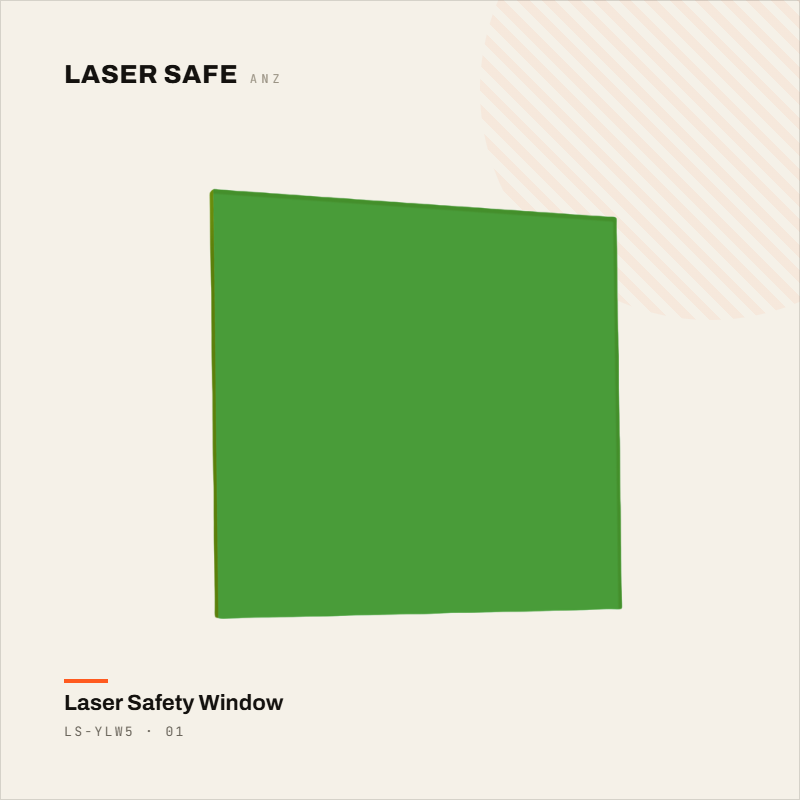 LS-YLW5 — Fiber Laser Safety Window (900–1700nm, PMMA)